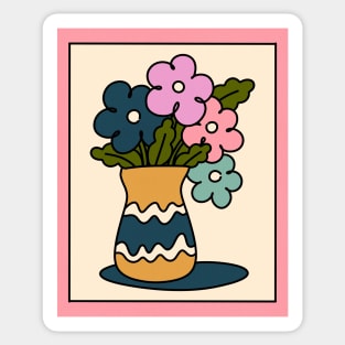 Flowers Retro 70s Sticker